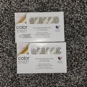 Color Street Nail Polish Strips Spot On Leopard Overlay Black White
